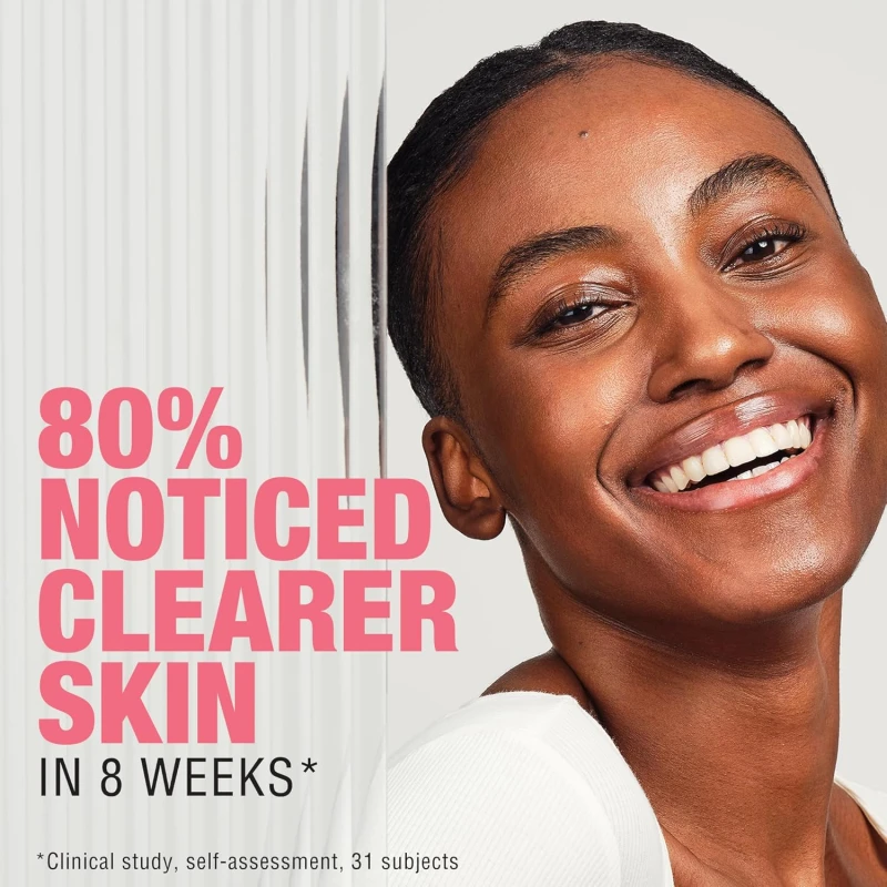 Neutrogena Clear & Radiant Moisturiser (1 x 50ml) Daily Face Cream for Dry Blemish-Prone Skin, Uplifting Oil-Free Moisturiser with Pink Grapefruit Scent for a