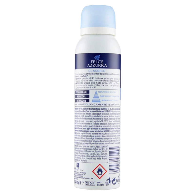 Felce Azzurra - Odorizant clasic cu formula IdraTalk, eficient timp de 48 de ore, fără pete - 150 m
