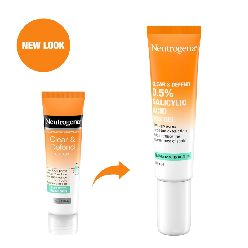 Neutrogena Clear & Defend SOS Gel with 0.5% Salicylic Acid 15ml