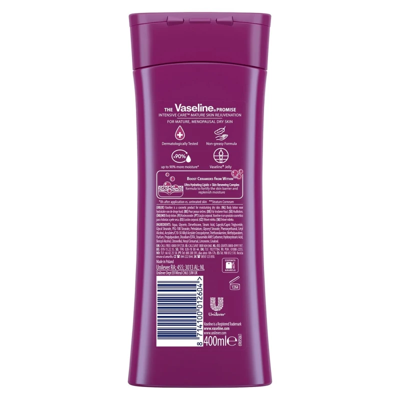 Vaseline Intensive Care Rejuvenation Body Lotion for Mature Skin, 400 ml